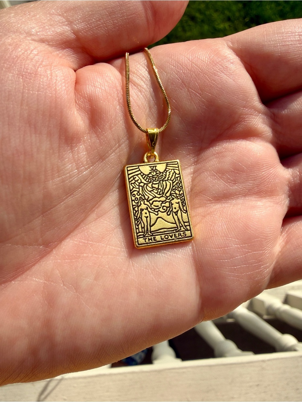 The Lovers ✨ Tarot Card Necklace - Picture 6 of 10